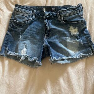 Kut from the Kloth Blue Distressed Jean Shorts